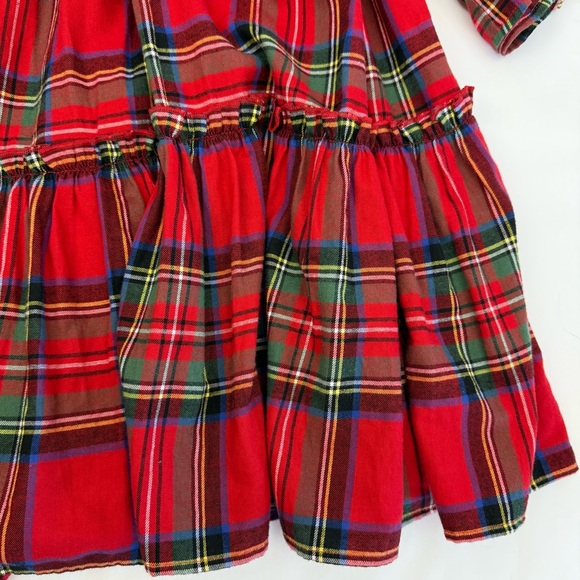 Ivy City Madeline Midi Dress Holiday Plaid Smocked Tiered Ruffle Trim Christmas - Picture 14 of 16
